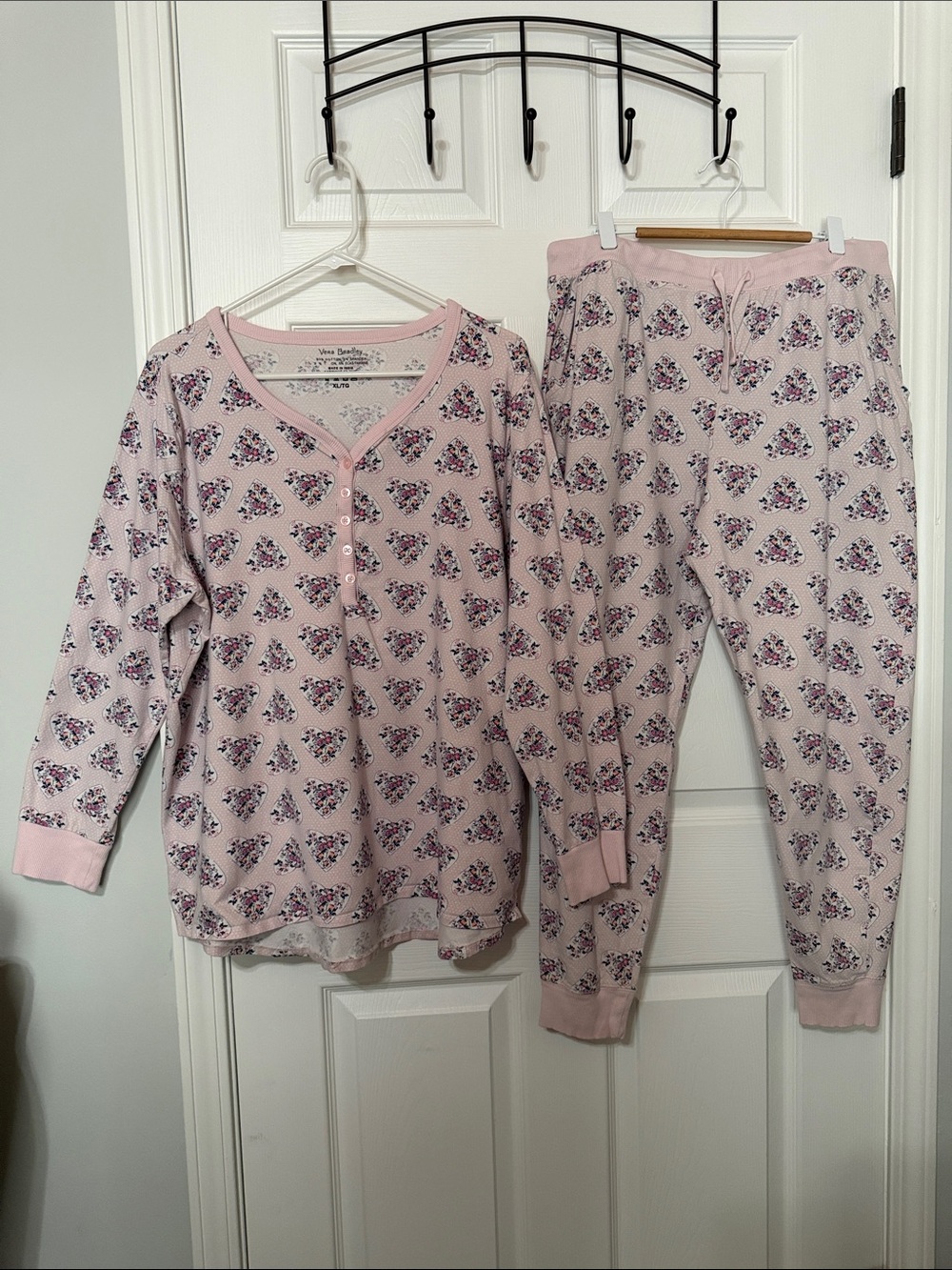 Vera Bradley Light Pink Floral Heart Pajama Set